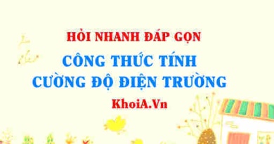 Công thức Cường độ điện trường của điện tích điểm tại một điểm lớp 11?